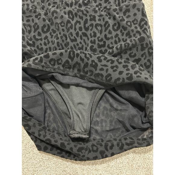 NEW Meshki black seara devore long sleeve corset top leopard mini dress size XL - Picture 7 of 10